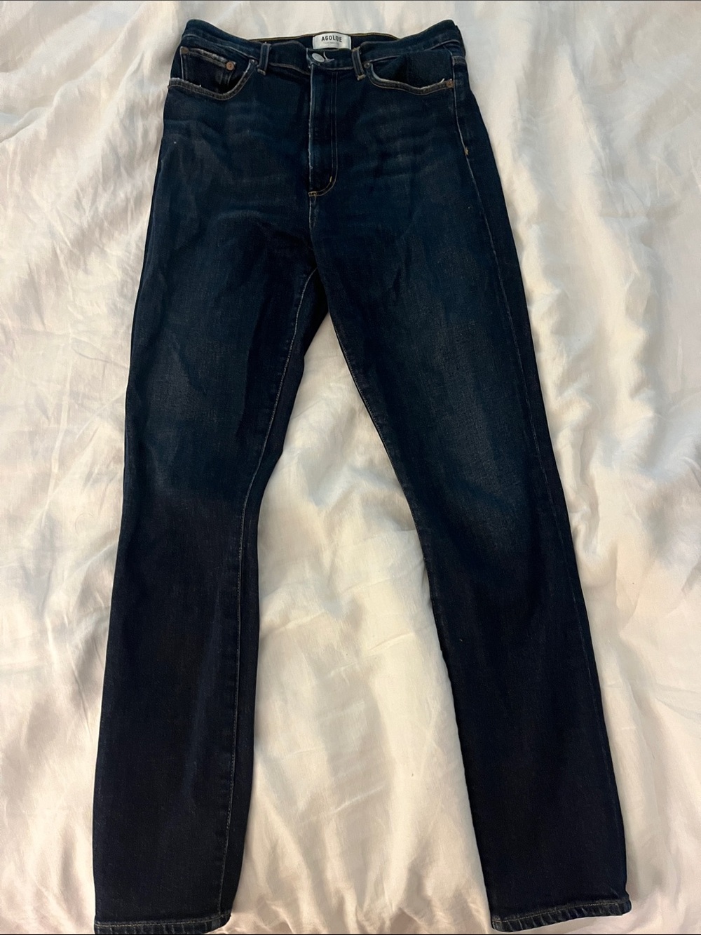 Agolde Dark Indigo High-Rise Pinch waist
